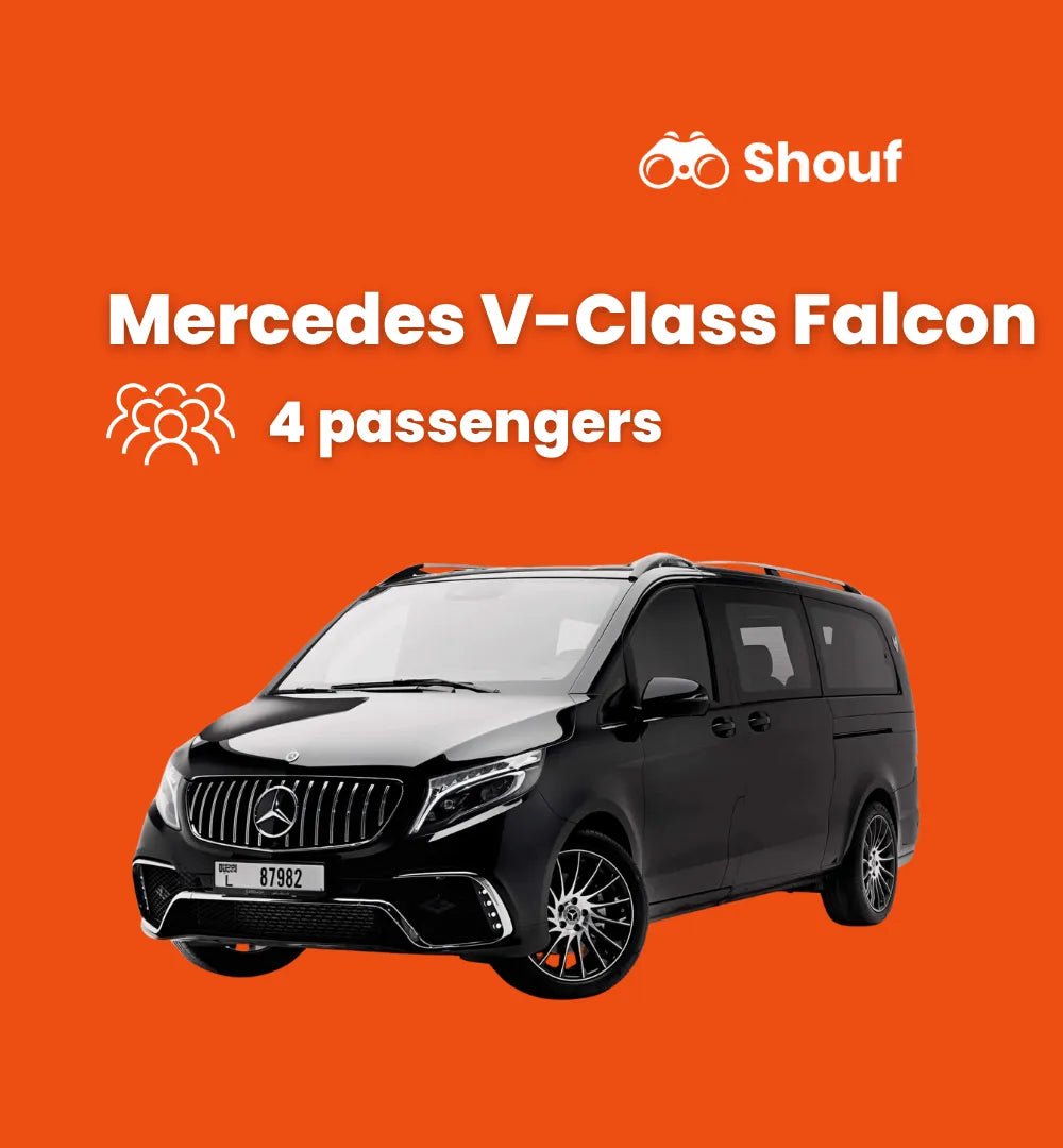 Doha: Private Van-Vermietung der Mercedes Benz V-Klasse Falcon mit Fahrer