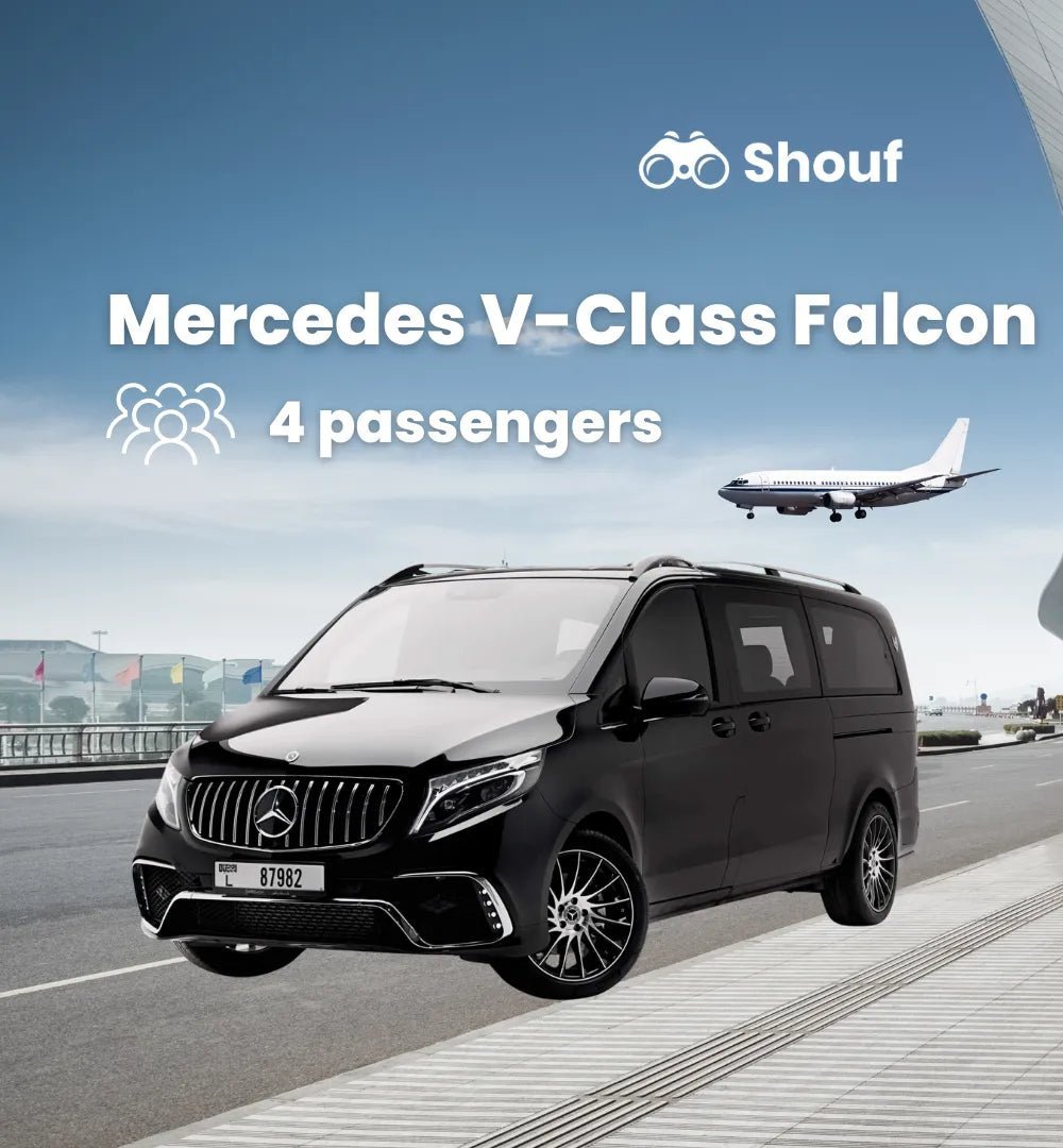 Doha: Private Van-Vermietung der Mercedes Benz V-Klasse Falcon mit Fahrer