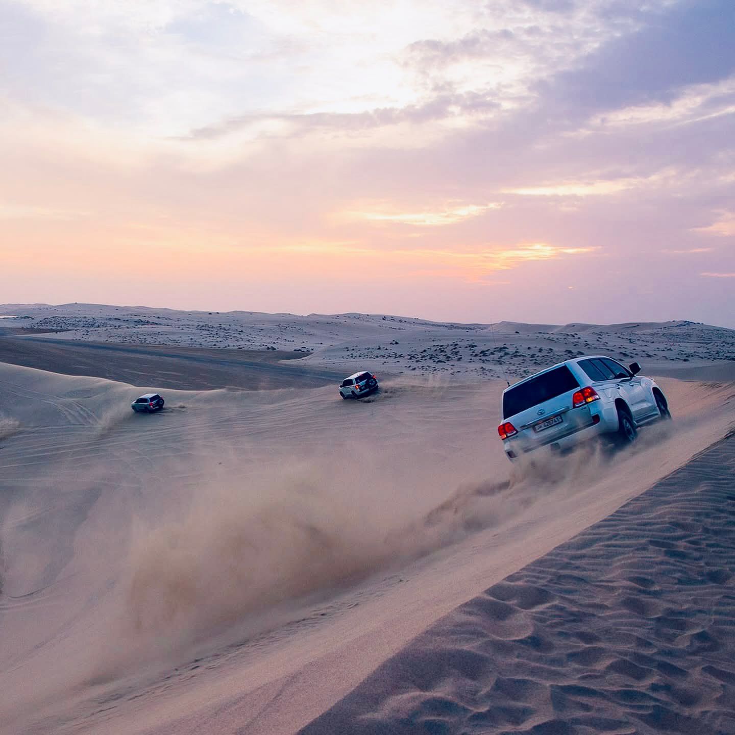 Doha: Half-Day Desert Safari Trip with Dune Bashing, Inland Sea and Sunrise or Sunset Views