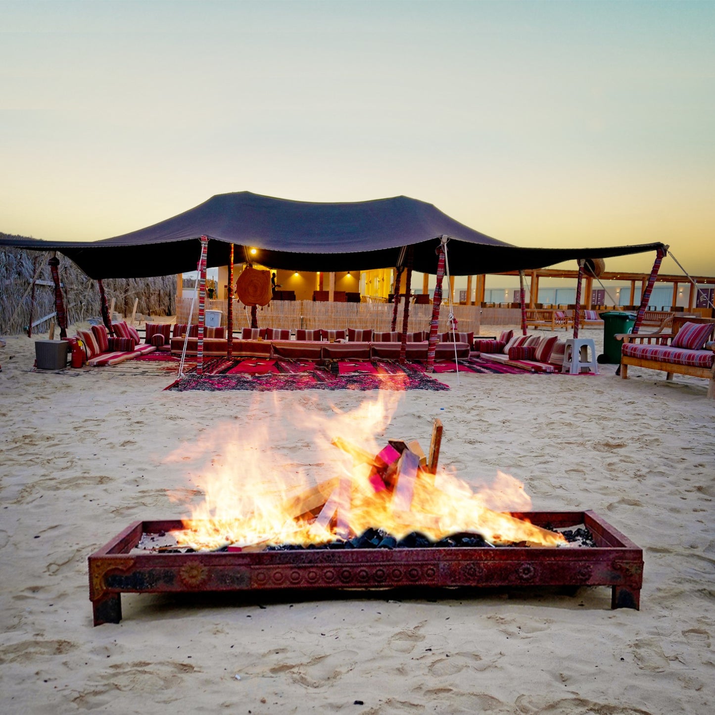 Doha: experiência noturna de acampamento no deserto com jantar de churrasco e observação de estrelas