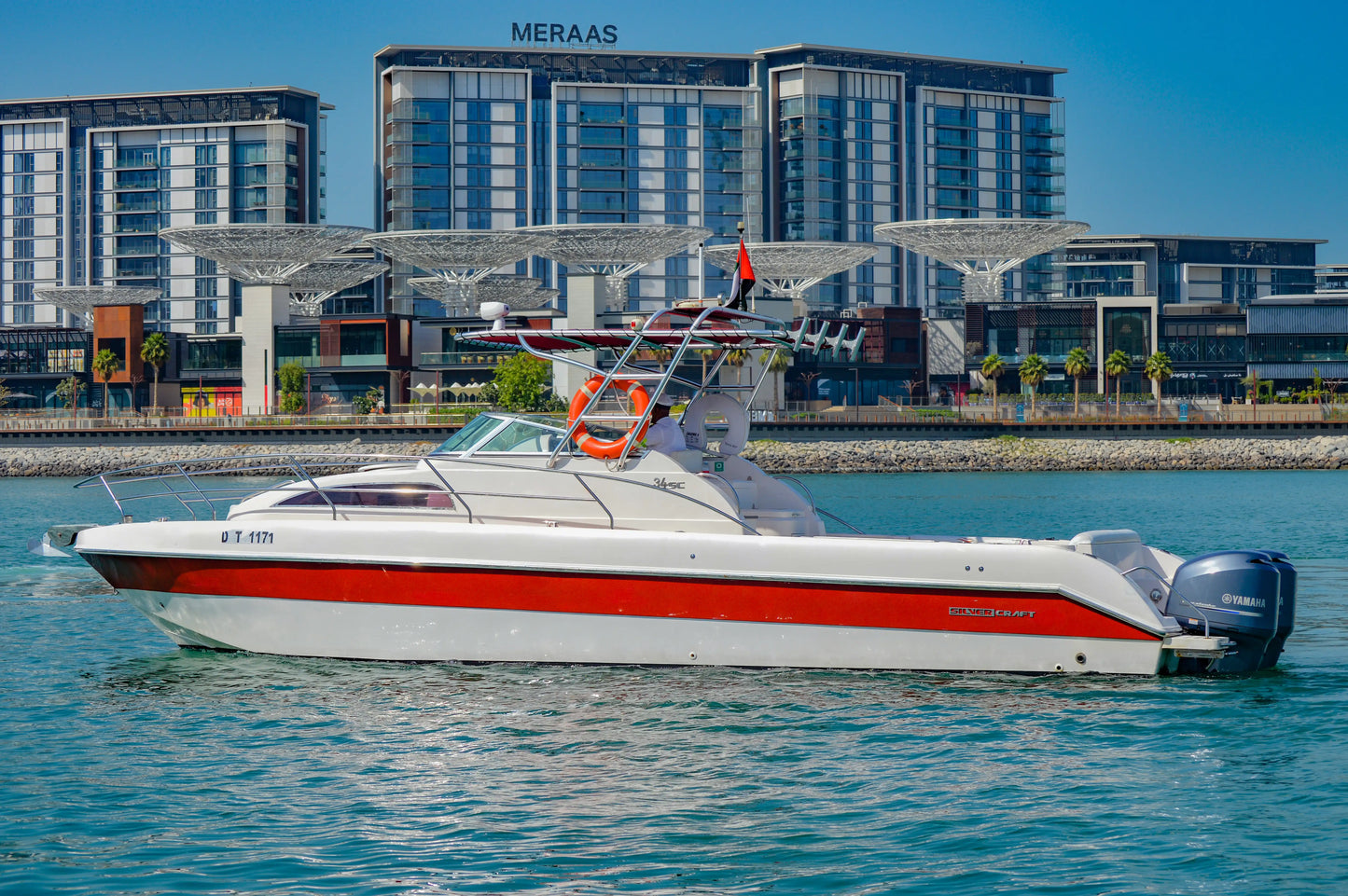 Dubaj: prywatna wycieczka łodzią Gulf Craft Boat o długości 36 stóp