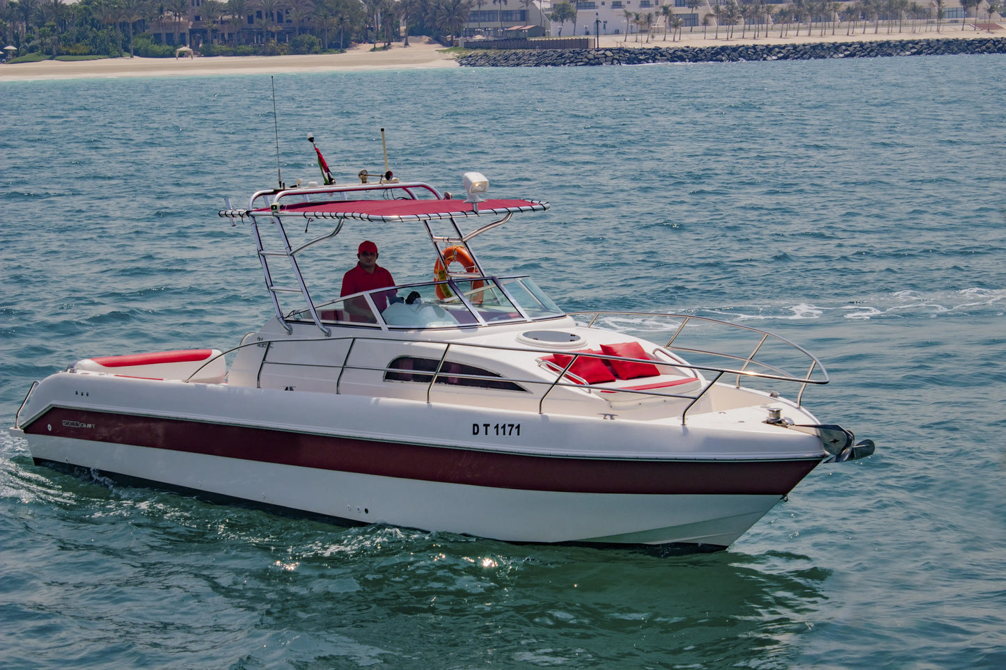Dubaj: prywatna wycieczka łodzią Gulf Craft Boat o długości 36 stóp