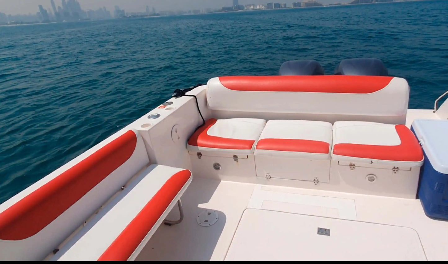 Dubaj: prywatna wycieczka łodzią Gulf Craft Boat o długości 36 stóp