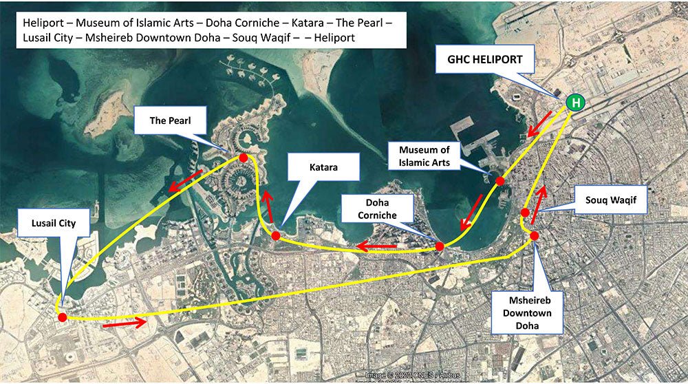 Doha: Helicopter Tour over Doha (Up to 4 passengers)