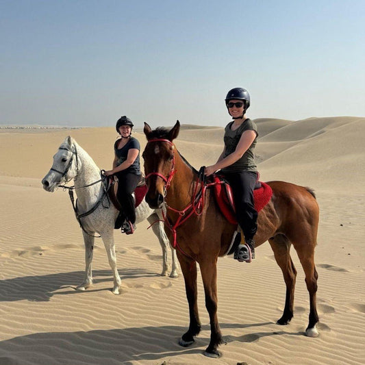 Doha: Desert Horse Riding Trip with Hotel Pickup