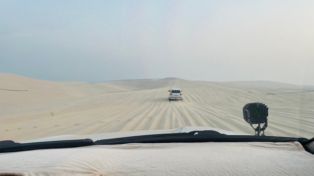 Doha: Desert Safari with Camel Ride, Dune Bashing, and Sandboarding Inland Sea Trip