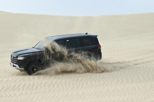 Doha: Half - Day Desert Safari Trip with Dune Bashing, Inland Sea and Sunrise or Sunset Views