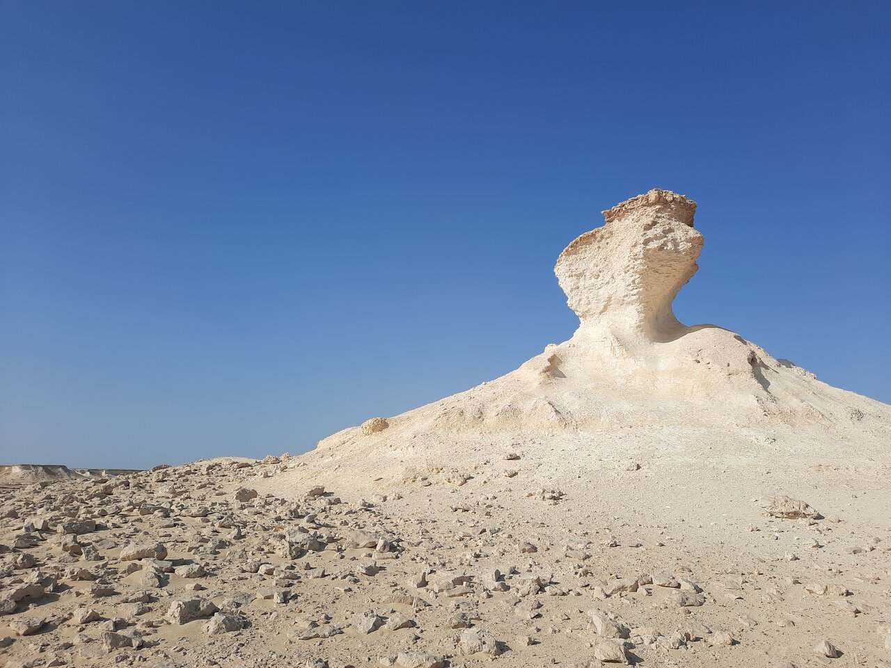 Explore Umbrella Rock formations in the Zekreet desert
