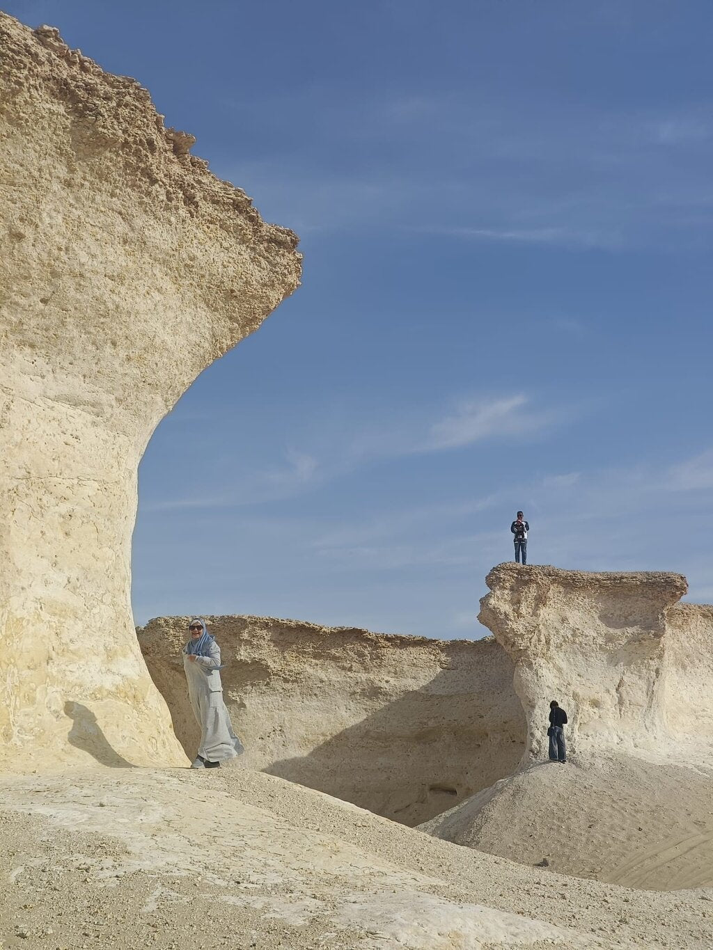 Explore Umbrella Rock formations in the Zekreet desert