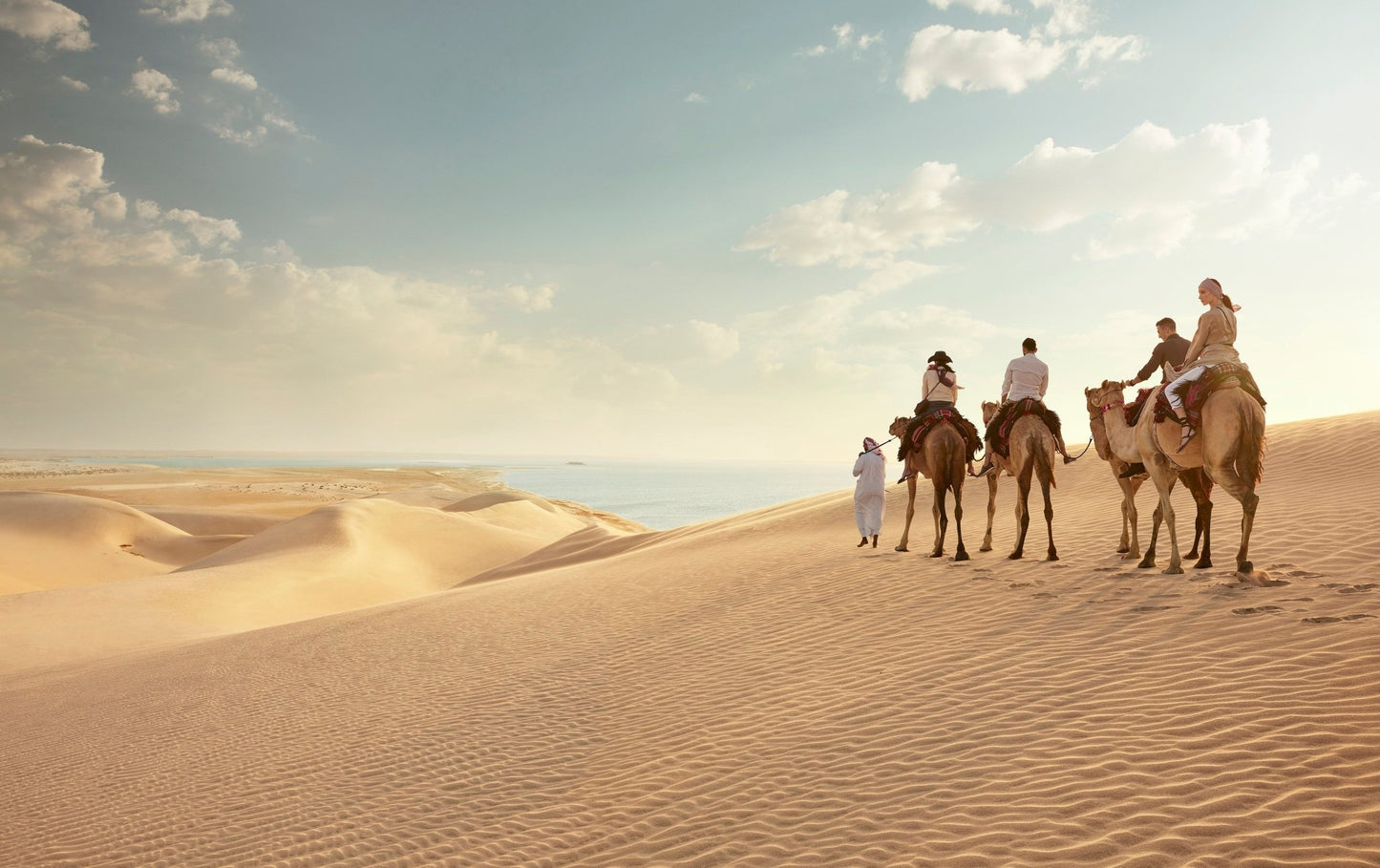 Doha: Private Half - Day Desert Safari with Camel Ride, Dune Bashing, and Inland Sea