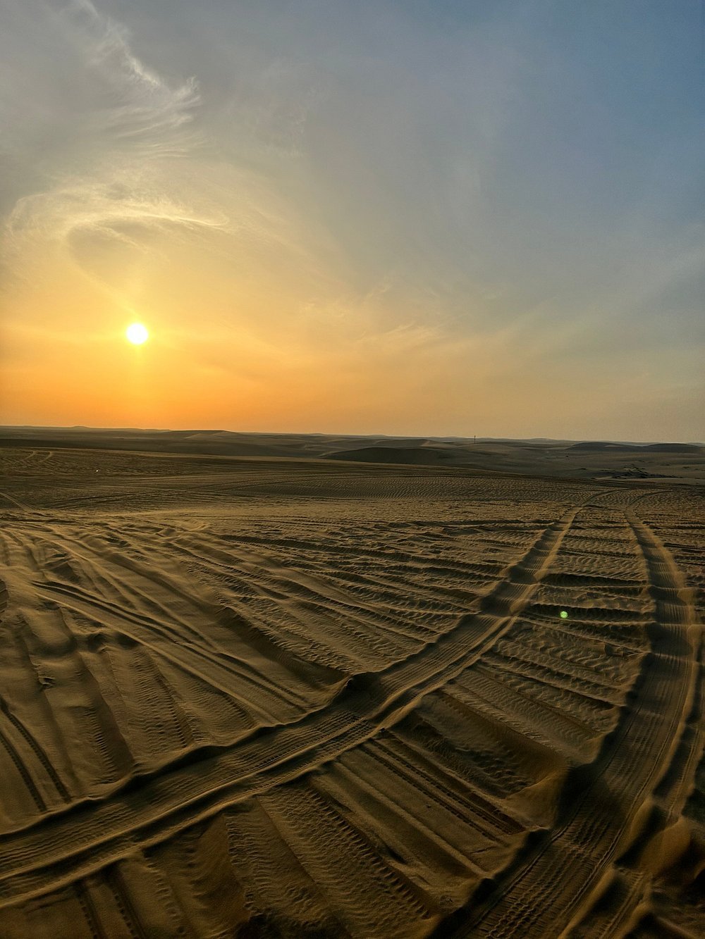 Doha: Sunrise or Sunset Desert Safari Dune Bashing, Camel Ride, and Inland Sea Views
