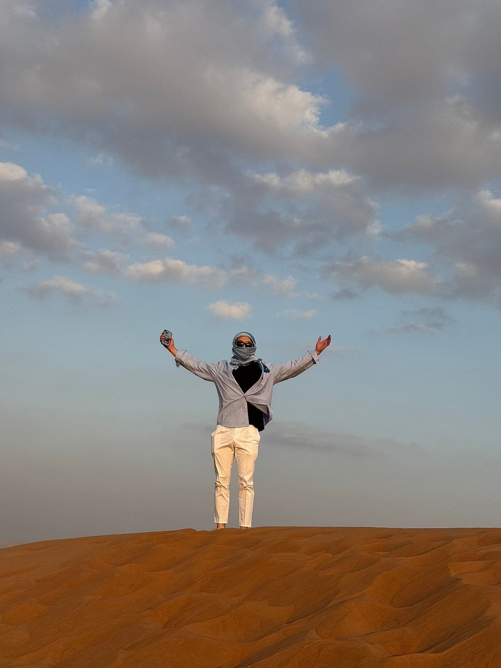 Dubai: Private Desert Safari with Camel Ride, Sandboarding and Falcon Photo