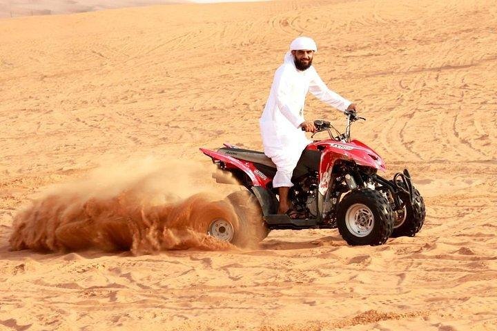 Dubai: Quad Bike Self - Drive and Camel Trek Adventure in Lahbab Desert