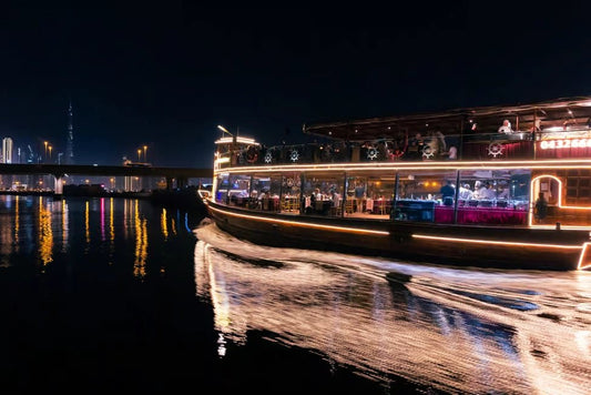 Dubai: Water Canal Cruise with IMAGINE Show and Buffet Dinner