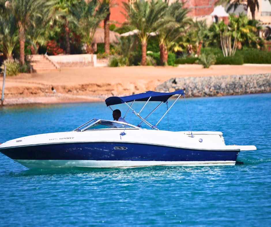 El Gouna: Private Speedboat Trip to Bayoud (Sea Ray 185 Mayar)