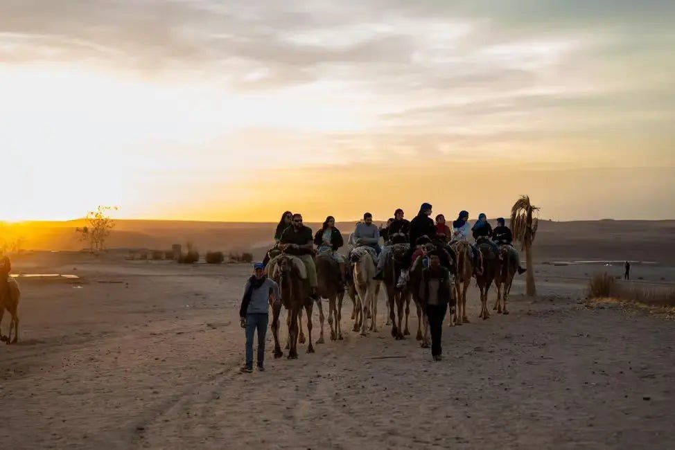 From Marrakech: Agafay Desert Quad Bike and Camel Ride Tour with Tea and Hotel Transfers