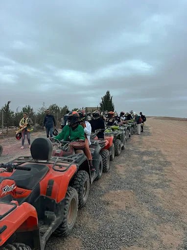 From Marrakech: Agafay Desert Quad Biking, Camel Ride, and Dinner with Fire Show