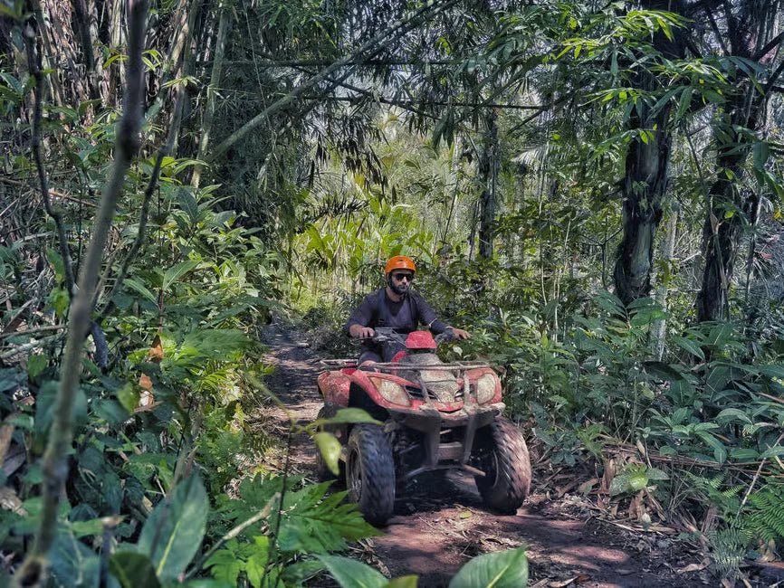 From Ubud: Waterfall, Jungle Swing and ATV Gorilla Cave Tour