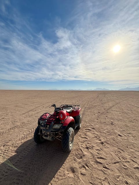Hurghada: Desert Safari with Quad Bike, Dune Buggy, Camel Ride & Bedouin Village Experience