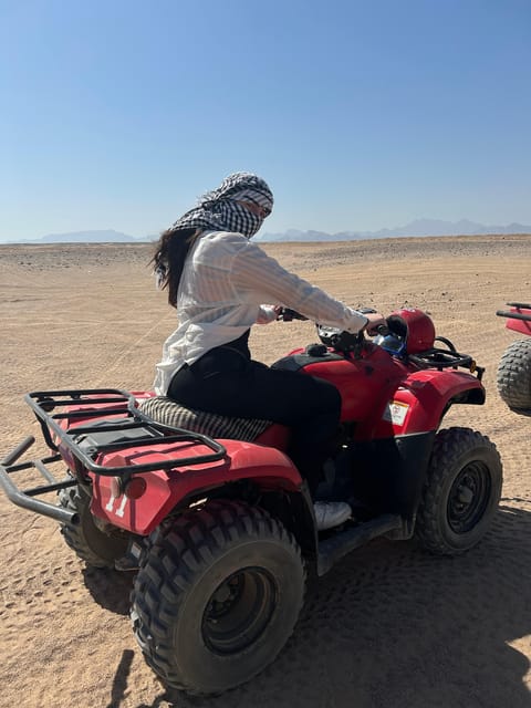Hurghada: Desert Safari with Quad Bike, Dune Buggy, Camel Ride & Bedouin Village Experience