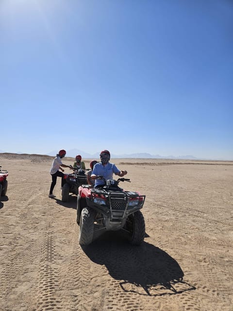 Hurghada: Desert Safari with Quad Bike, Dune Buggy, Camel Ride & Bedouin Village Experience