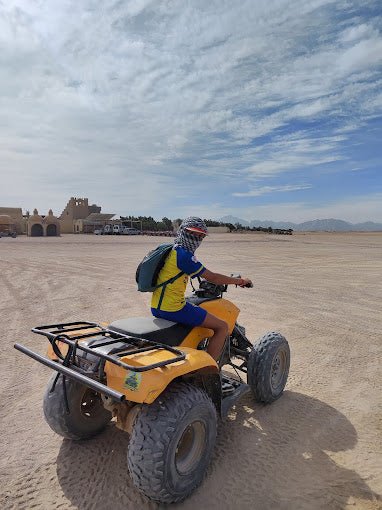 Hurghada: Quad Bike Desert Safari with Sea and Mountain Views