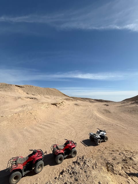Hurghada: Quad Bike Desert Safari with Sea and Mountain Views