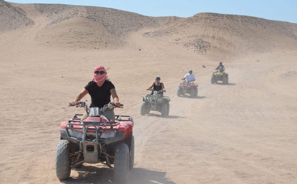Hurghada: Quad Bike Desert Safari with Sea and Mountain Views