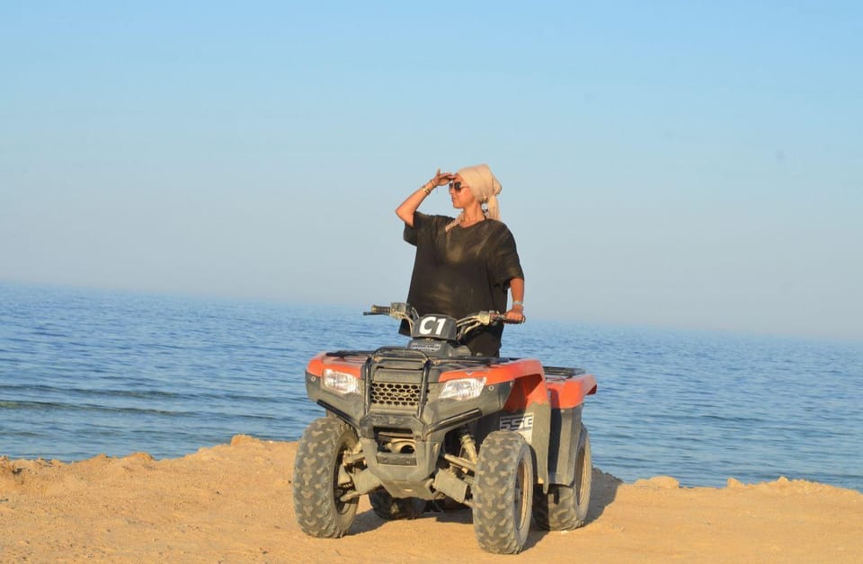 Hurghada: Quad Bike Desert Safari with Sea and Mountain Views