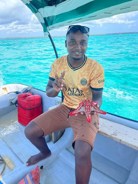 Zanzibar: Snorkel with Starfish, Blue Lagoon and The Rock Restaurant Tour