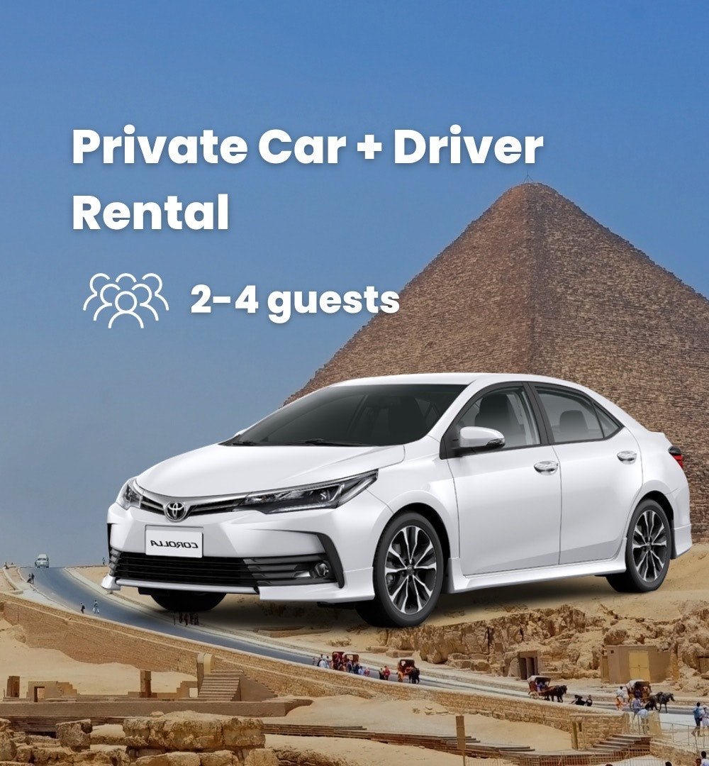 El Cairo: alquiler de coche o furgoneta privado de día completo con conductor