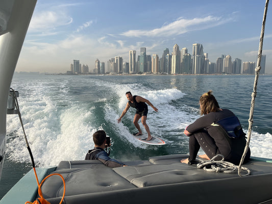 Doha: Wakesurfing & Wakeboarding along the Doha Skyline