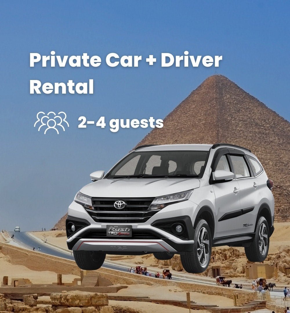 El Cairo: alquiler de coche o furgoneta privado de día completo con conductor