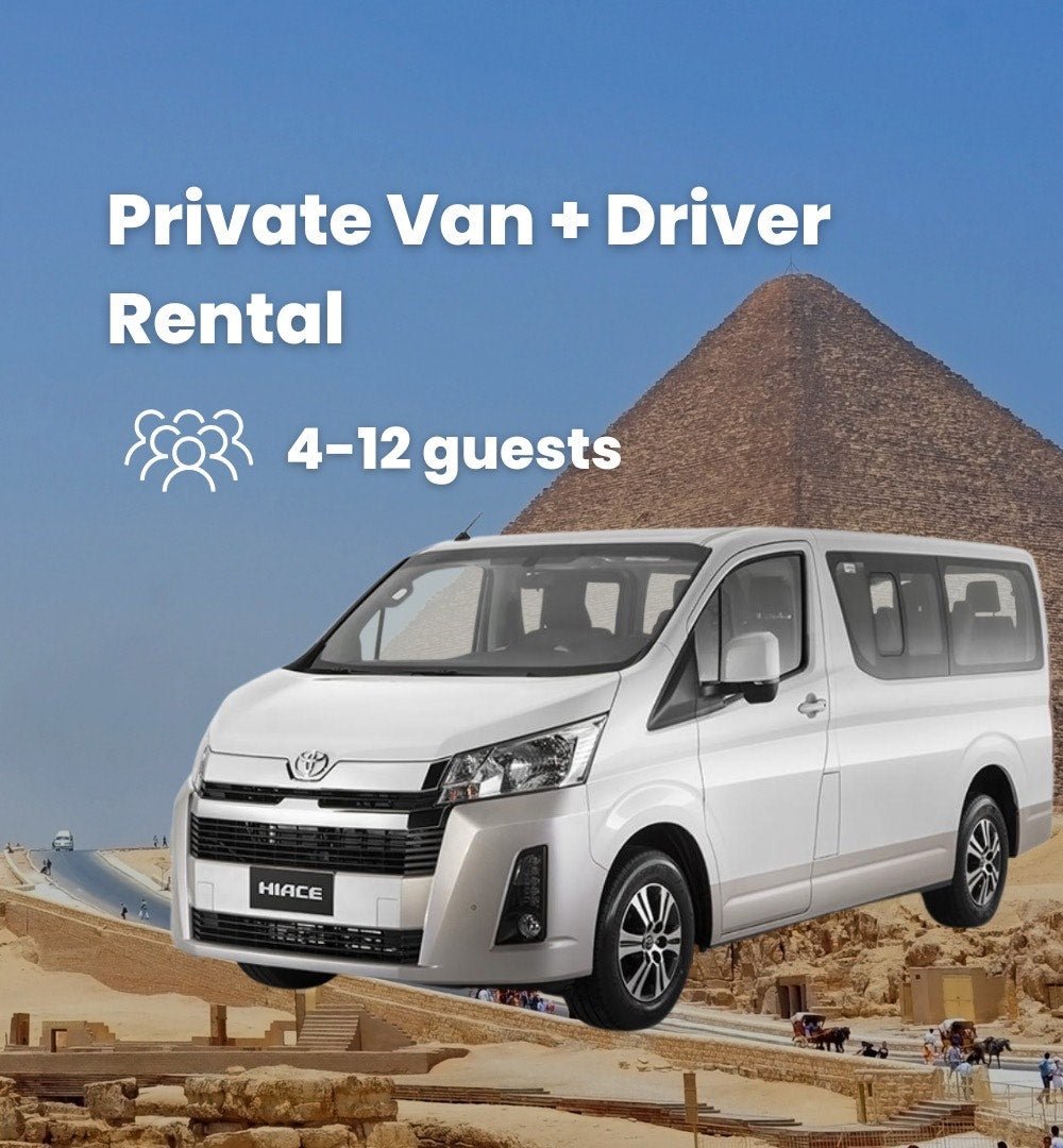 El Cairo: alquiler de coche o furgoneta privado de día completo con conductor