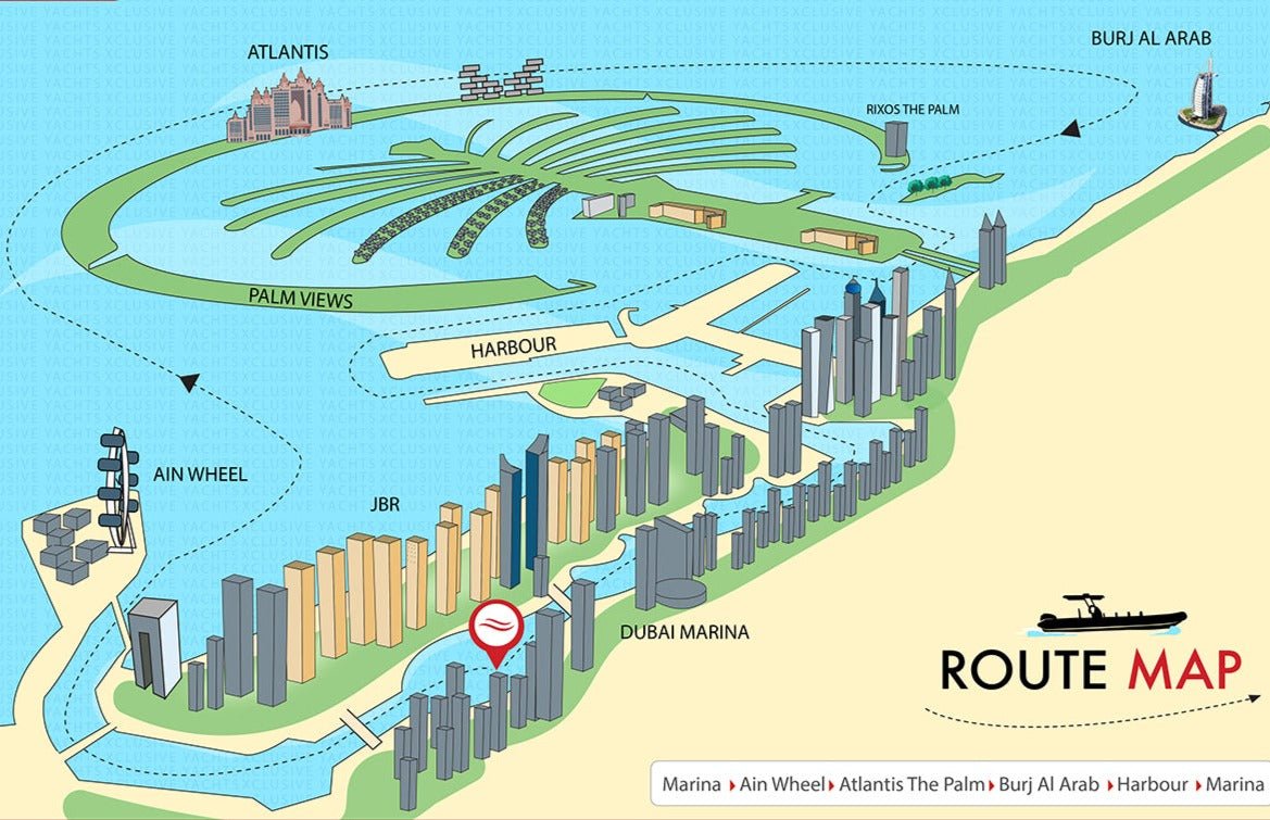 Dubai: Speedboat Tour Marina, Atlantis, Palm & Burj Al Arab