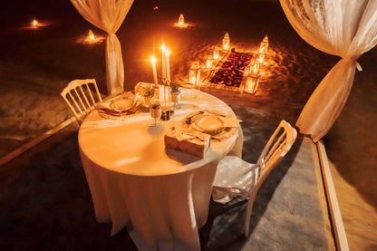 Dubai: Paramotor With Premium Dining Setup in Desert Experience