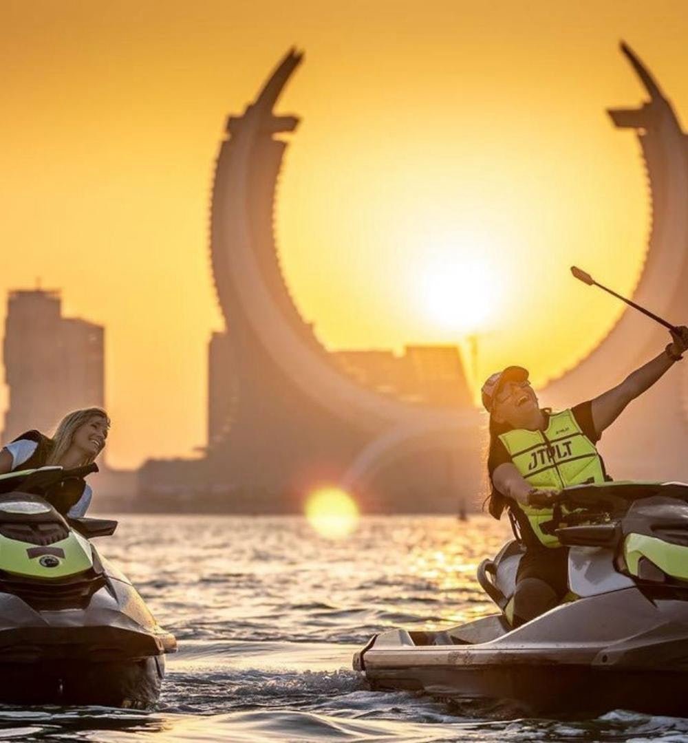 Doha: Jet Ski Tour to Al Safliyah Island with a guide