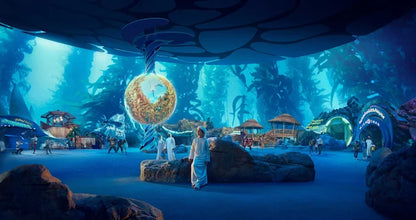 Fra Dubai: SeaWorld-opplevelse og Sheikh Zayed Grand Mosque-tur