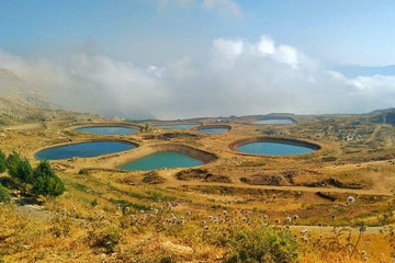 From Beyrouth : Excursion d'une journée aux lacs d'Aaqoura, à la cascade de Baatara et à Batroun