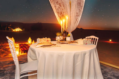 Dubai: Paramotor With Premium Dining Setup in Desert Experience