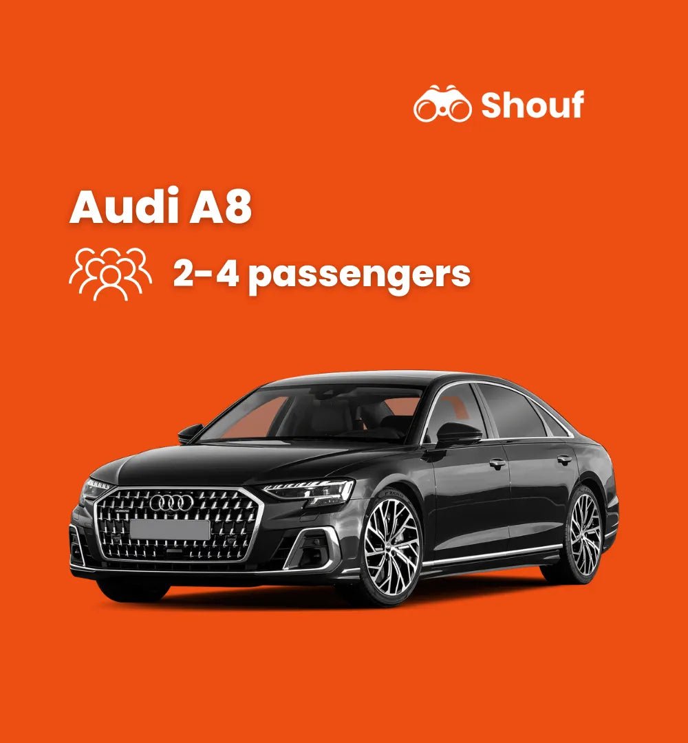 Doha: Audi A8 Private Car Rental with Driver
