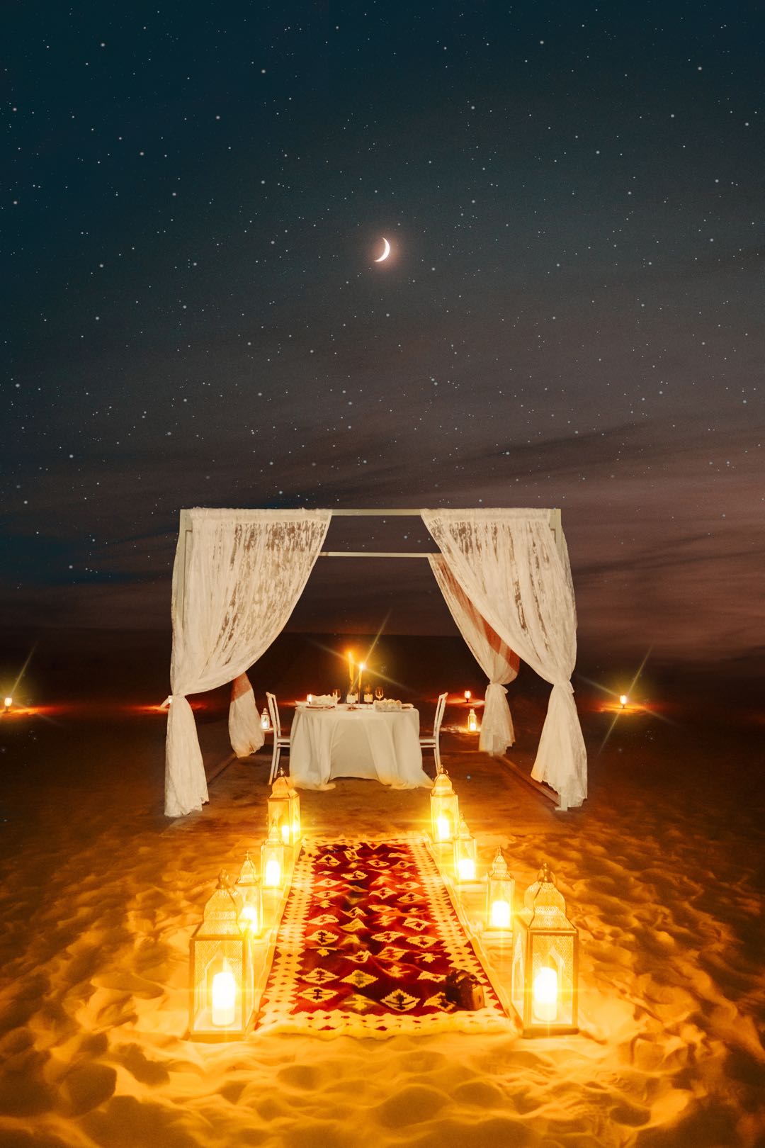 Dubai: Paramotor With Premium Dining Setup in Desert Experience