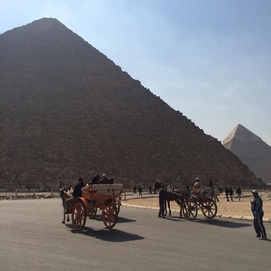 Le Caire : visite privée d'une demi-journée des pyramides en balade à dos de chameau ou en calèche