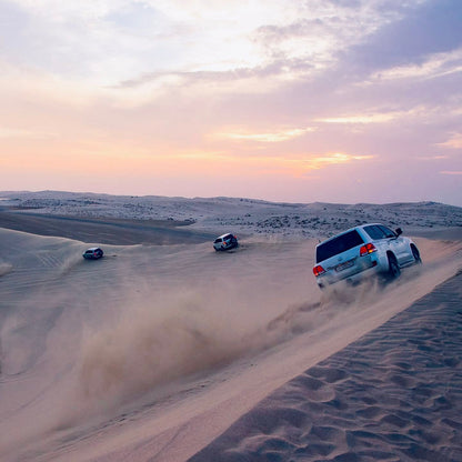 Doha: Half-Day Desert Safari Trip with Dune Bashing, Inland Sea and Sunrise or Sunset Views