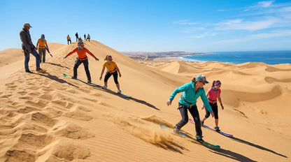 From Agadir o Taghazout: tour de sandboard en las dunas de Timlalin con paseo en camello opcional