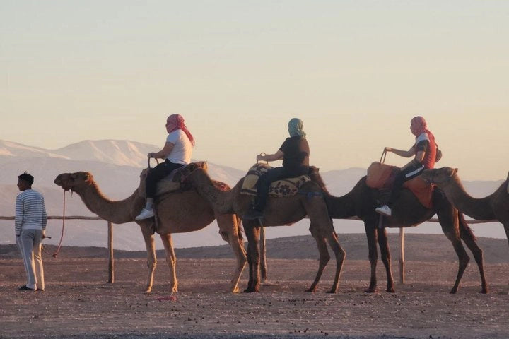 From Marrakech: giro in quad nel deserto di Agafay, giro in cammello e gita in piscina con pranzo