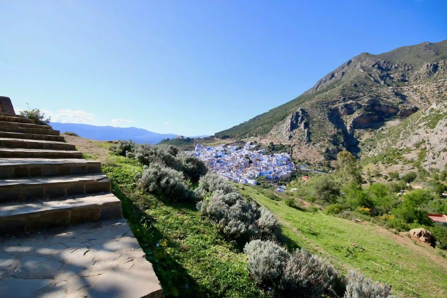 From Tanger: dagtrip naar Chefchaouen en de Akchour-watervallen