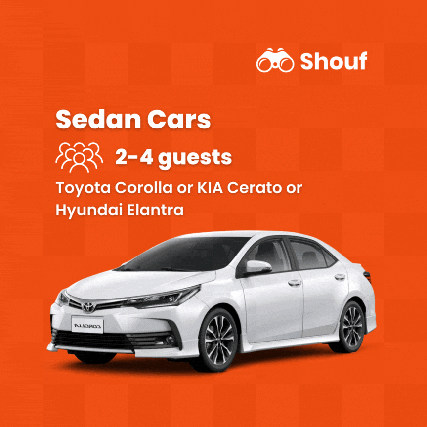 Hanif Car Rent Cairo: Full Day Private Car or Van Rental with Driver – Shouf