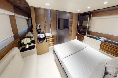 Dubái: alquiler privado de yate de lujo Ferretti Lala de 66 pies