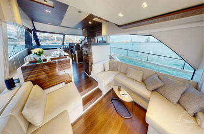 Dubái: alquiler privado de yate de lujo Ferretti Lala de 66 pies